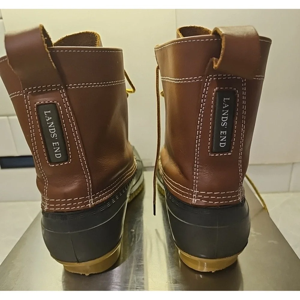 Lands End SnowFlurry Winter Duck Boots, Mens SZ 11D, UK 10, EU 44.5 Style V2442